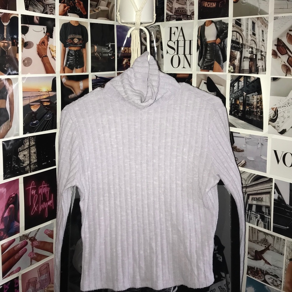 Super soft purple turtle neck